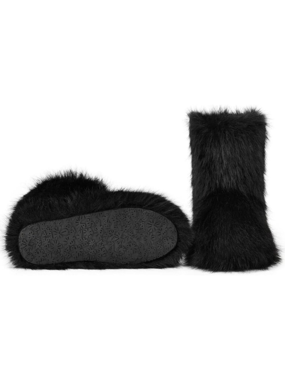 Cozy Faux Fur Winter Boots for Women | Fuzzy Fluffy Round Toe Snow Footwear - Picture 5 of 6